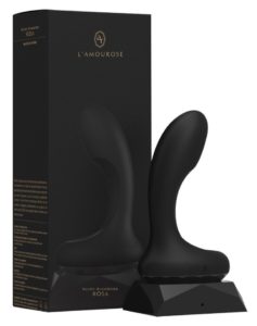 L’Amourose Rosa prostate massager next to its box