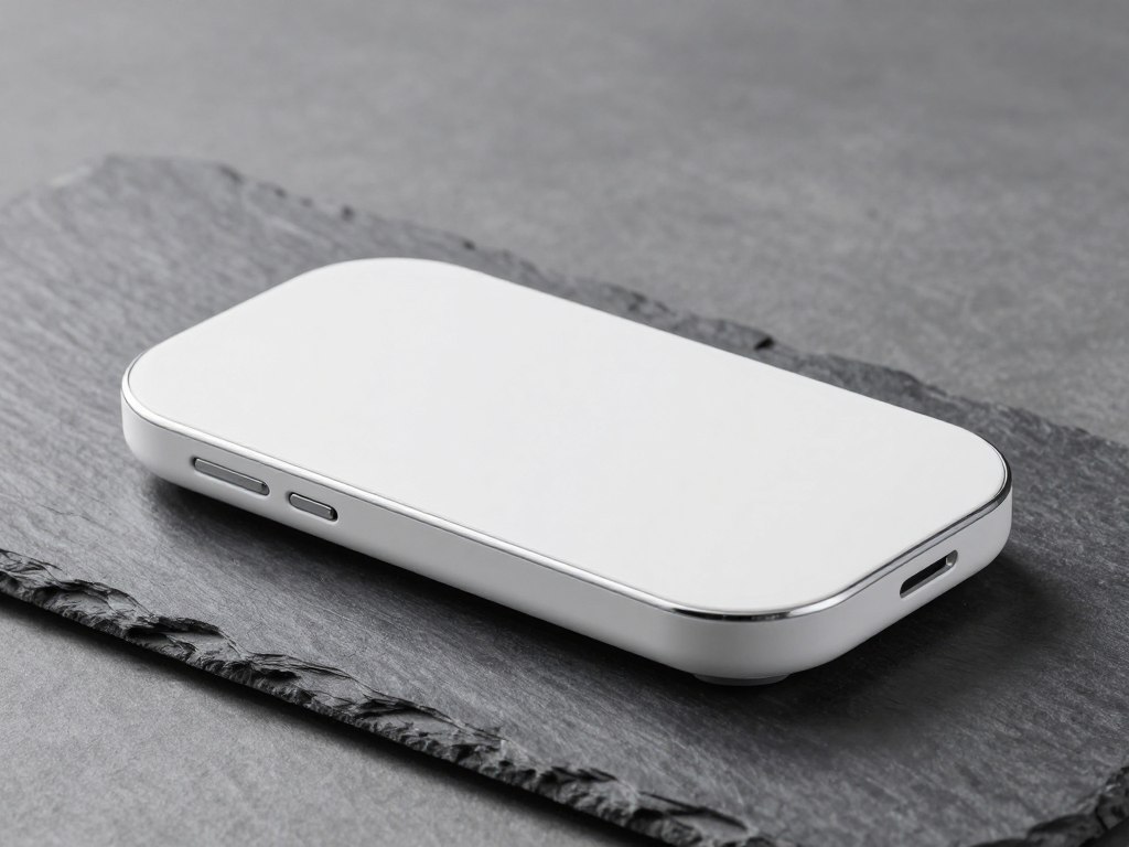 Sleek electronic automated oral simulation device on a nightstand