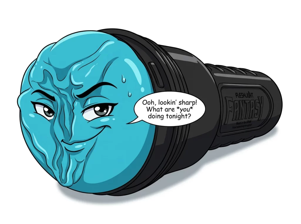 fleshlight alien cartoon showing its entrance 