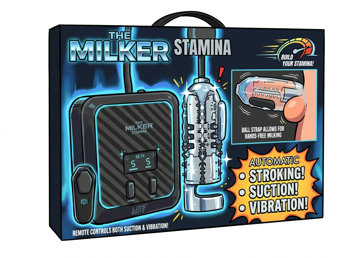 Milker Stamina hose hanging straight down over a shower rail to dry